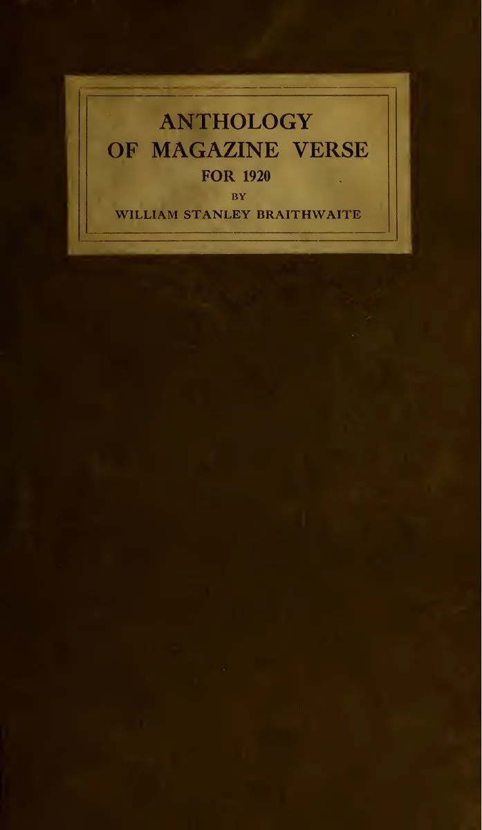 Anthology of Magazine Verse for 1920