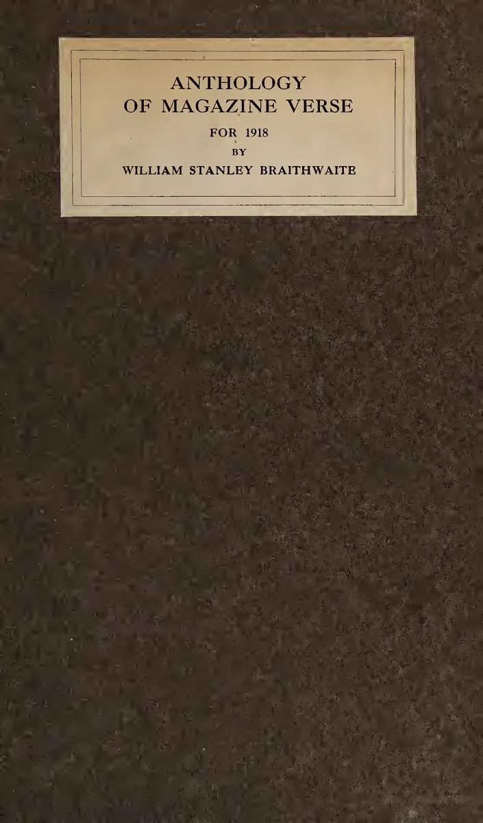 Anthology of Magazine Verse for 1918