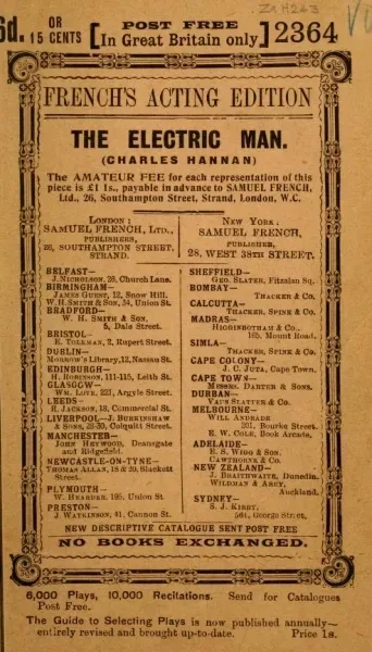 The Electric Man: Being the One Act Version of the Successful Three Act Farcicial Comedy of the Same Name