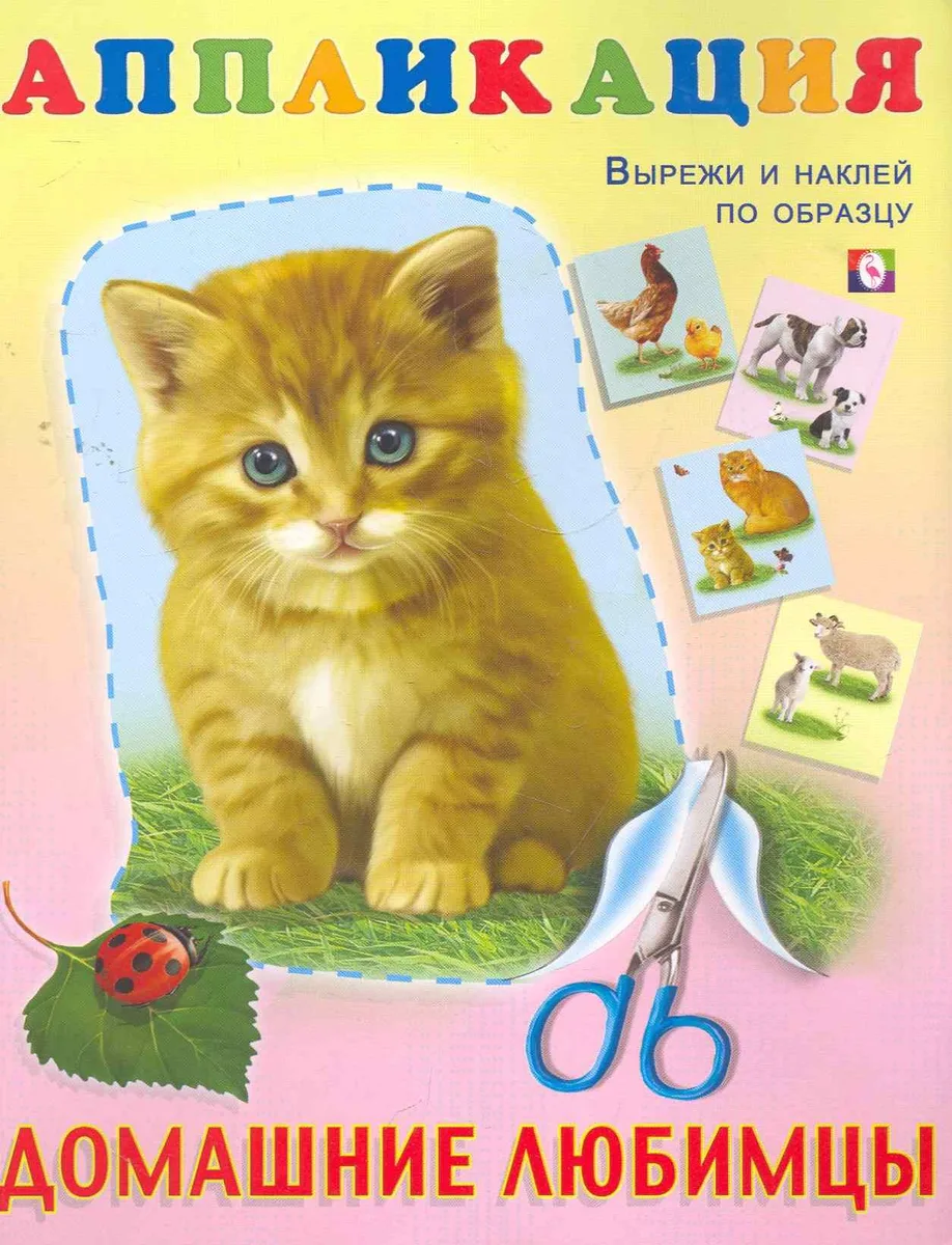 Книжка-аппликация Домашние любимцы / (мягк). Фаттахова Н. (Русанэк)