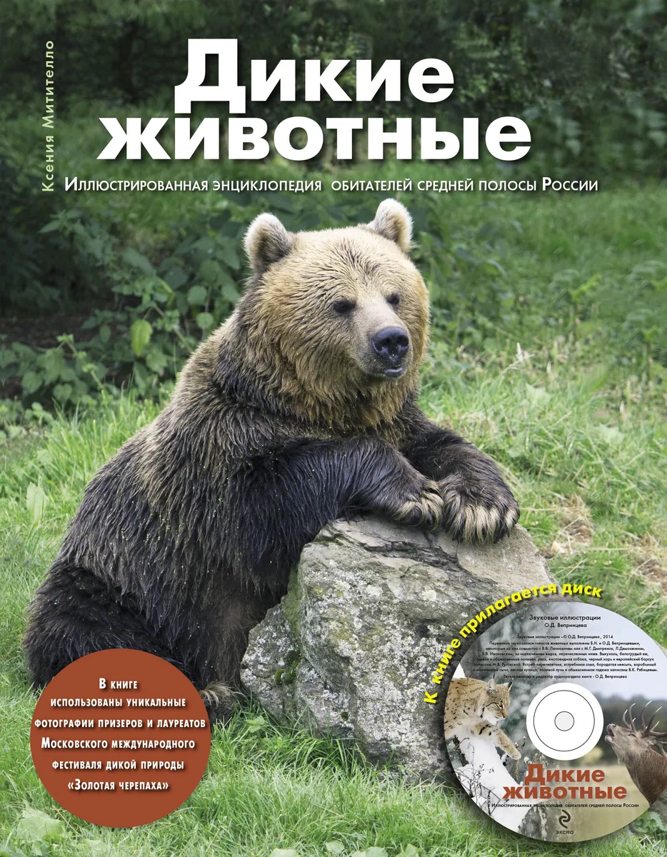 Дикие животные: Иллюстрированная энциклопедия обитателей средней полосы России +CD