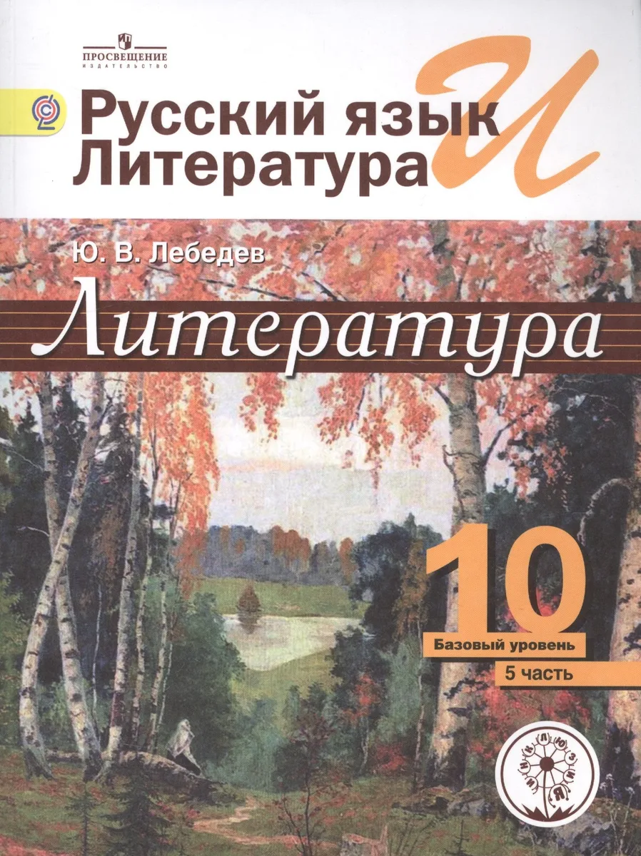 Литература. 10 класс. Учебник. В 5-ти частях. Часть 5. Базовый уровень (для обучающихся с нарушением зрения)