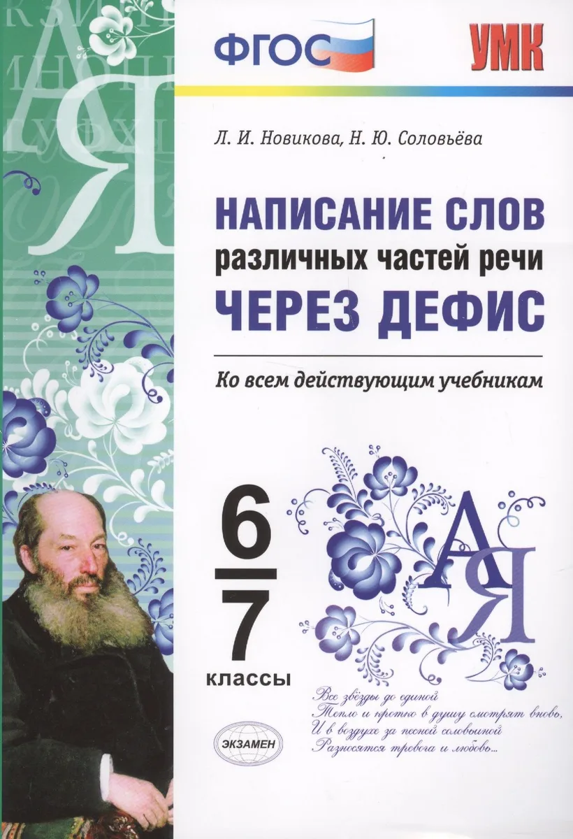 Написание слов различных частей речи через дефис. 6-7 классы. ФГОС
