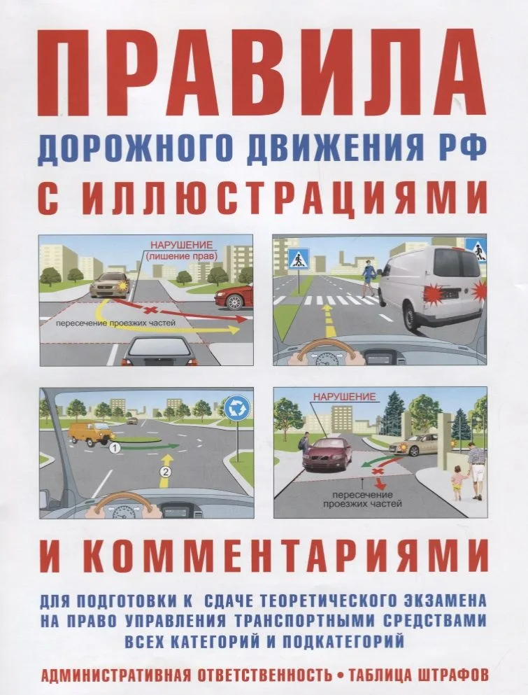 Правила дорожного движения с иллюстрациями и комментариями. Ответственность водителей (таблица штрафов и наказаний). 15-е изд., испр. и доп.