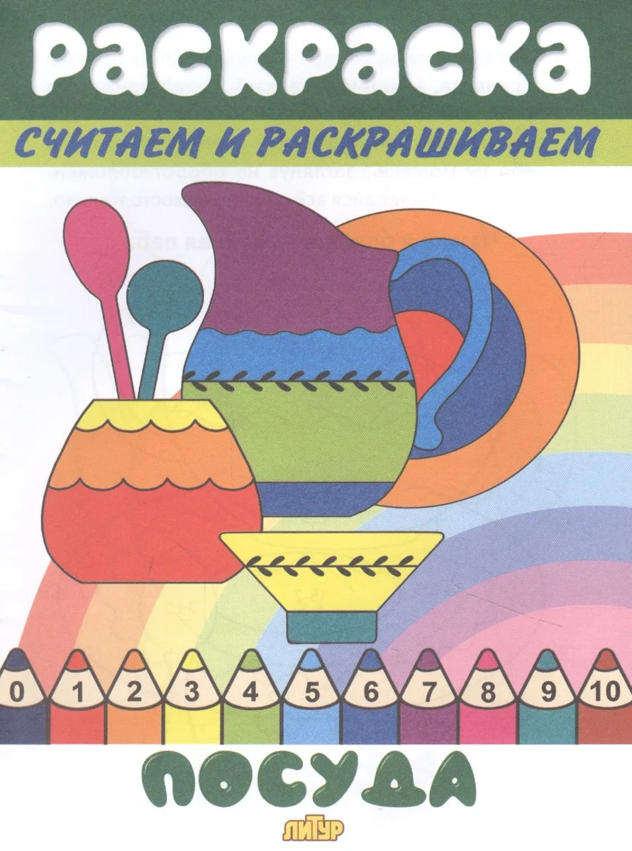 Раскраска Посуда